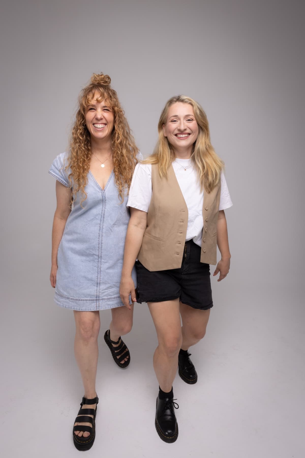 Jessica Westcott and Prudence Holloway laughing together